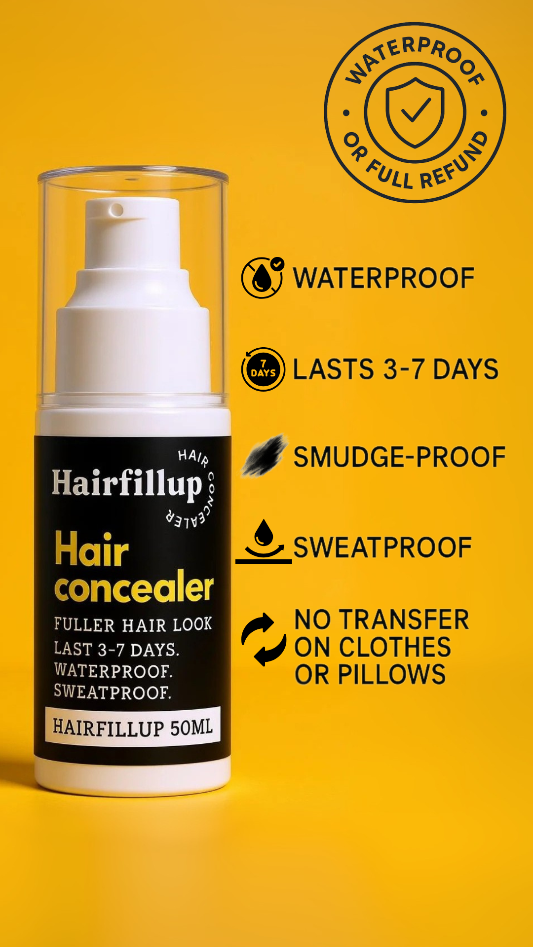 Hairfillup Hair Concealer 50 ml noirs