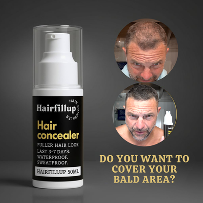 Hairfillup Hair Concealer BLACK 50ML - Waterproof 3–7 days.